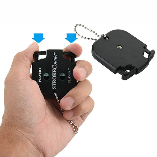 Clip-on golf stroke and putt counter
